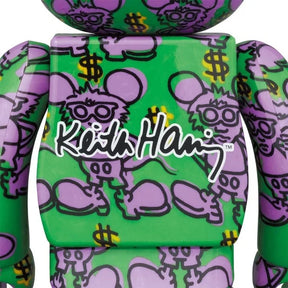 400 % und 100 % Bearbrick-Set – Keith Haring v11