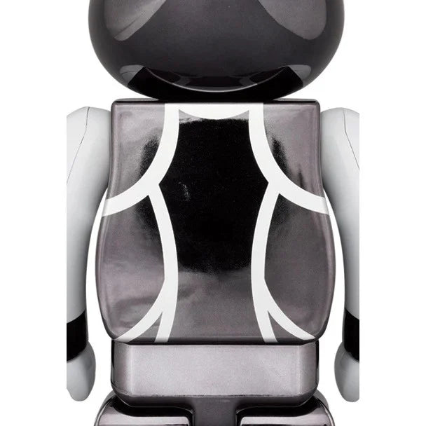 400% &amp; 100% Bearbrick Set - KISS Catman (Chrome Edition)