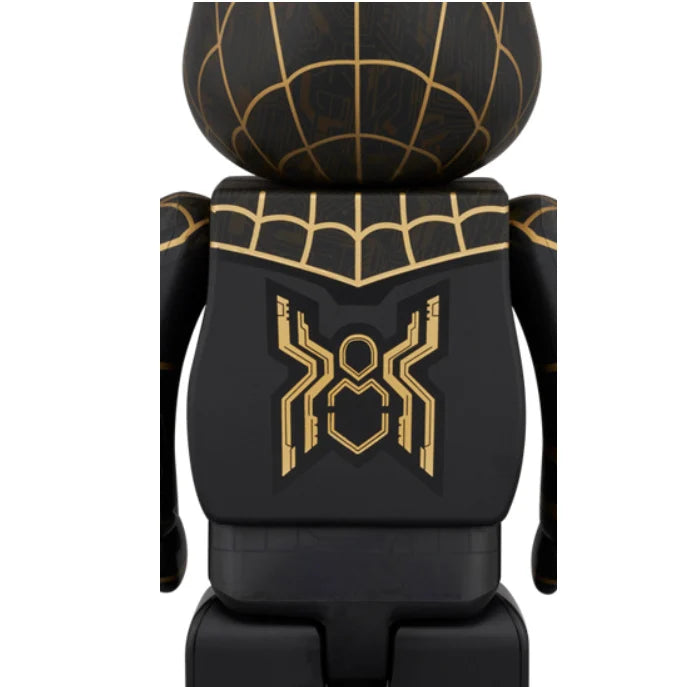 400% &amp; 100% Bearbrick - Spiderman - No Way Home (Schwarzer &amp; Goldener Anzug)