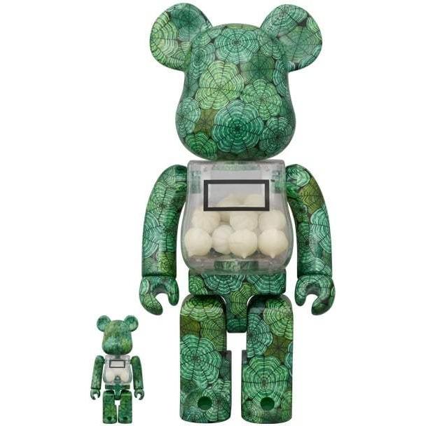 400% & 100% Bearbrick sæt - Euphorbia obesa GID (BOTANIZE)