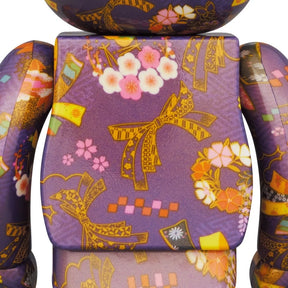 400% &amp; 100% Bearbrick - Chiyogami II (Lila)