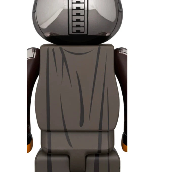 400% &amp; 100% Bearbrick - The Mandalorian Chrome ed. (BWWT3)