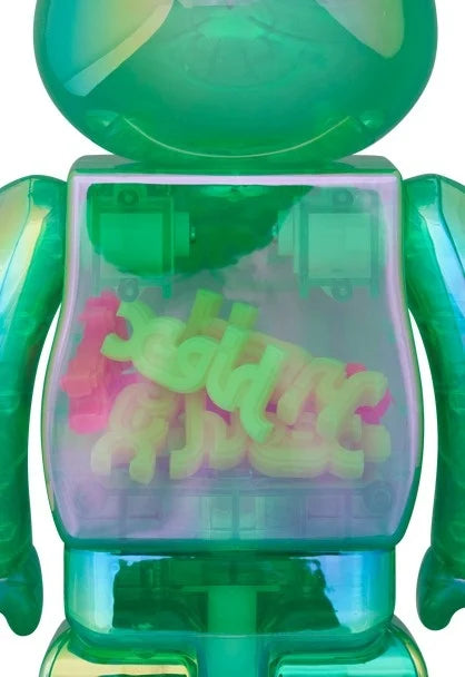 400% &amp; 100% Bearbrick Set - X-Girl (Klargrün)