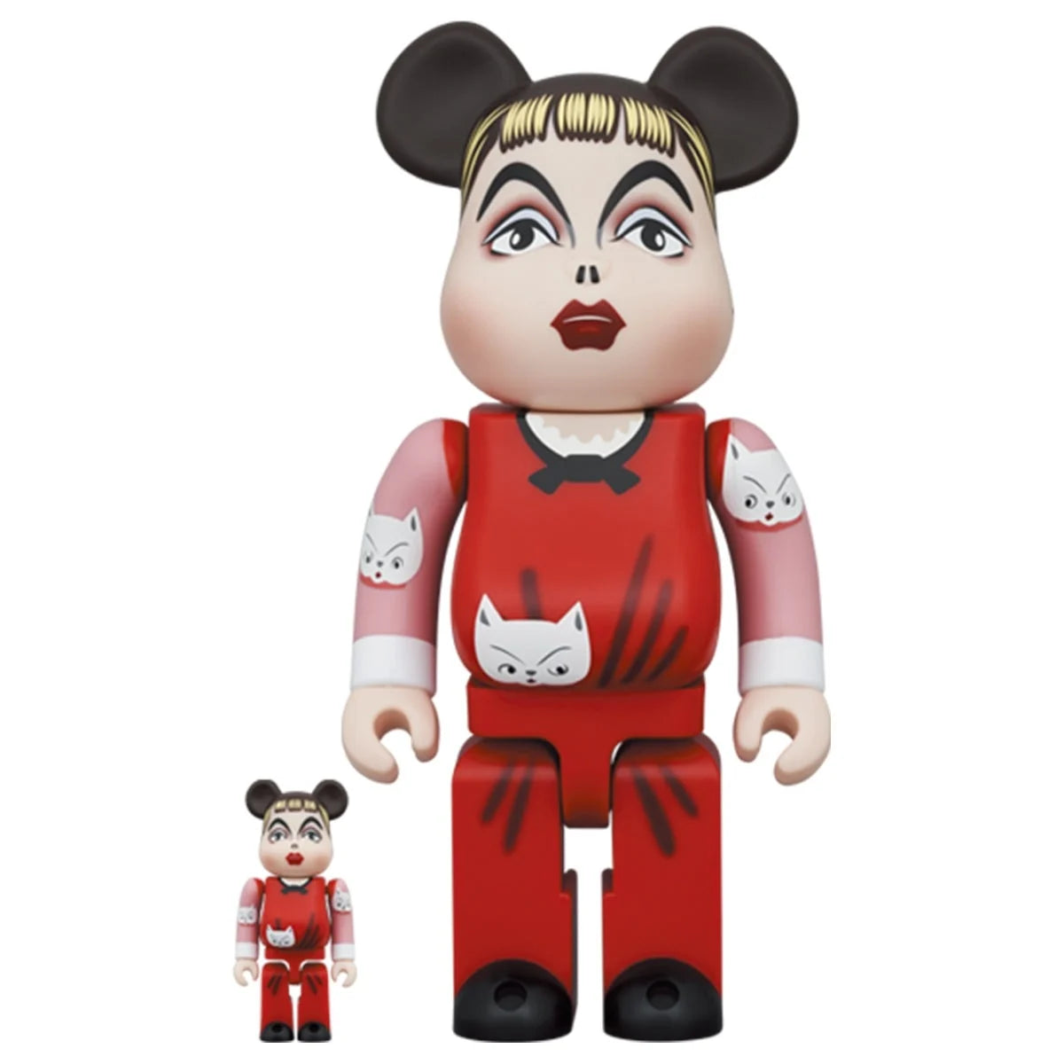 400 % und 100 % Bearbrick-Set – NEKO ga Suki (Kuniyoshi Kaneko)