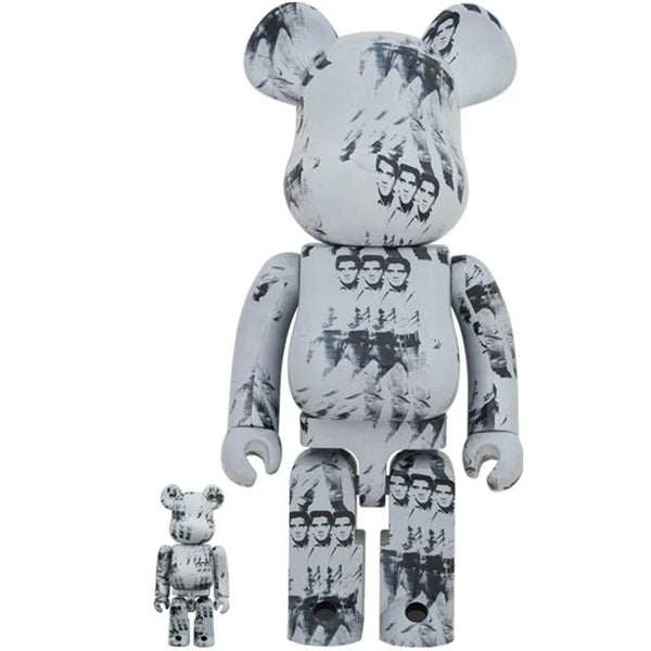 400% & 100% Bearbrick-Set - Andy Warhol (Elvis Presley)