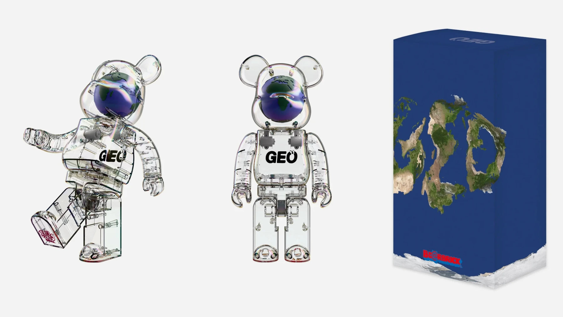 400 % &amp; 100 % Bearbrick-Set – GEO (Limitierte Auflage)