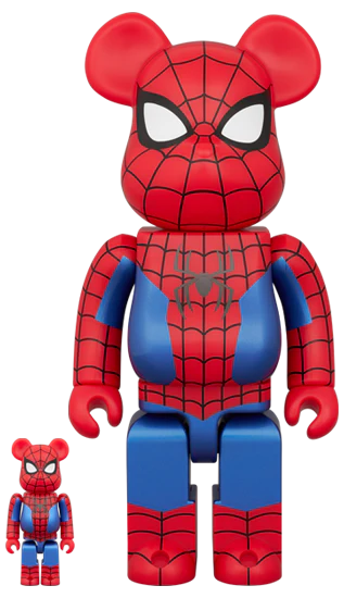 100 % und 400 % Bearbrick – Spider-Man (FINAL SUIT)