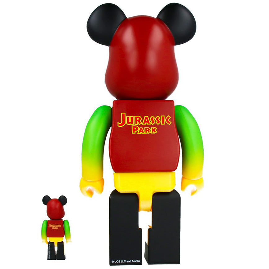 400% & 100% Bearbrick Set – Jurassic Park (Grün & Gelb)