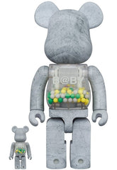 400% & 100% Bearbrick set - My First Bearbrick Baby (Concrete)