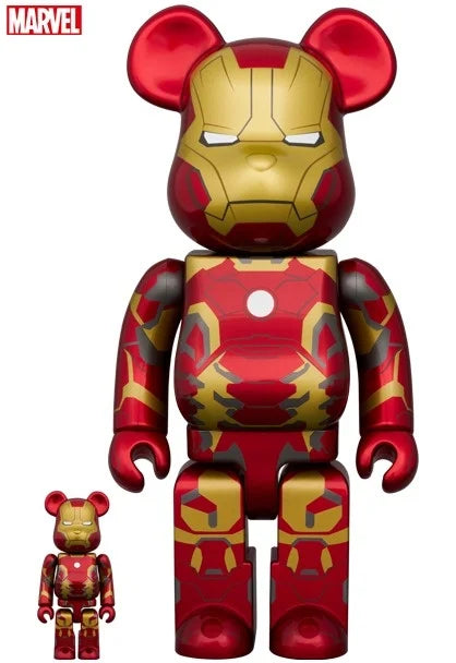 400% & 100% Bearbrick - Iron Man - Mark 43 (Infinity Saga)