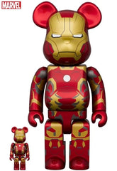 400% &amp; 100% Bearbrick - Iron Man - Mark 43 (Infinity Saga)