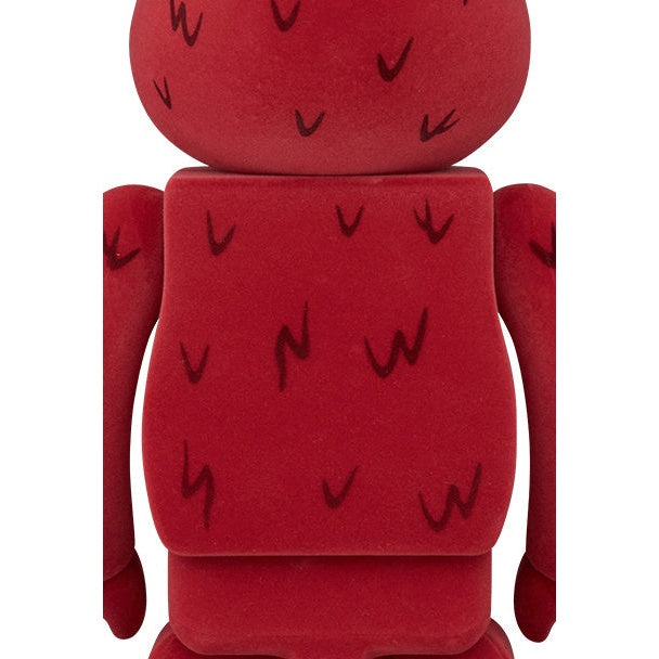 400% & 100% Bearbrick-Set - Elmo (beflockt)