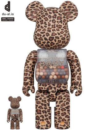 400% &amp; 100% Bearbrick Set - Mein erstes Bearbrick Baby (Leopard)