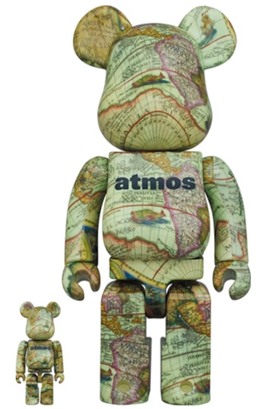 400% & 100% Bearbrick Set – Atmos - Gealterte Karte