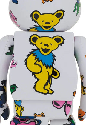 1000% Bearbrick - Grateful Dead (Tanzende Bären Muster)