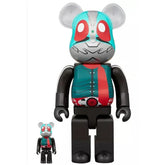 400% &amp; 100% Bearbrick - Kamen Rider Nr. 2 + 1