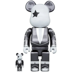 400 % und 100 % Bearbrick-Set – KISS Star Child (Chrome ed.)