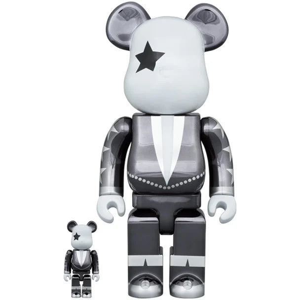 400 % und 100 % Bearbrick-Set – KISS Star Child (Chrome ed.)