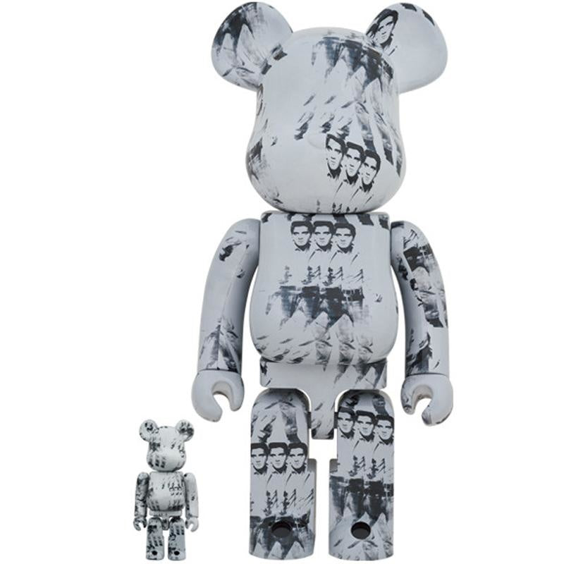400% & 100% Bearbrick Set – Andy Warhol (Elvis Presley)