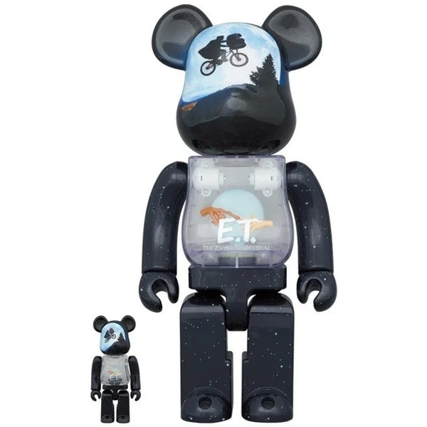 400% & 100% Bearbrick Set – E.T. (Light Up Edition)